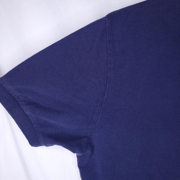 Ralph Lauren Polo Shirt Mens Large Navy Ree Pony Cotton Vintage - Picture 3 of 11